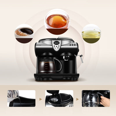 1.5L Automatic Espresso Coffee Machine with LCD